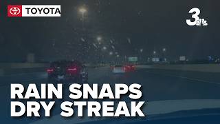 Overnight rain snaps Las Vegas dry streak at 124 days