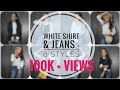 How to style White Shirt and Jeans- 8 ways/ Style with Abhi/White shirt Styling Ideas/ Prism Bliss