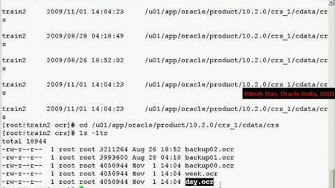 Backup and recovery of OCR - Oracle 10g - Part 1