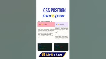 CSS Position: Fixed Vs Sticky | Css Basic | Html | MrNakxa  #html #css #mrnakxa #shorts