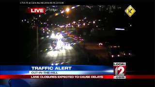 Traffic Alert: Cut-in-the-hill drivers seeing long delays Sunday
