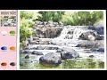 summer valley - Landscape Watercolor (sketch & color name view, material introduce) NAMIL ART