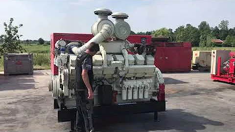 Cummins KTA 50 M 1250 PK 16 cilinder Marine diesel motor stocknr 3533
