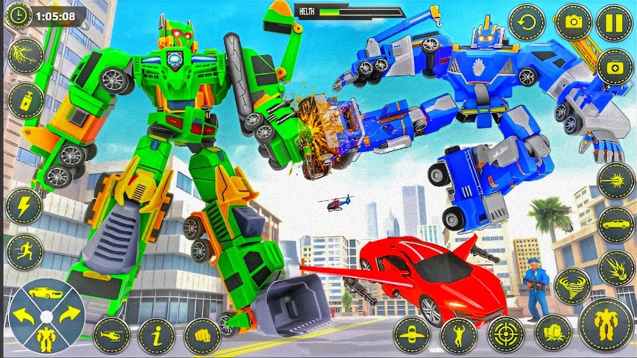 🚔🤖 Flying Robot Car Transform Police Robot Game 2025 | Multi Robot Transform War ✈️🚗 | Part 4