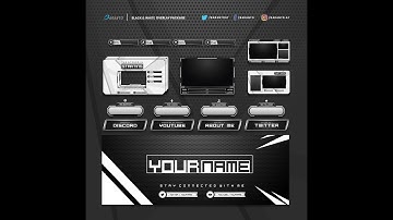 Animated Black & White Twitch Animated Overlay Preview | Order Now