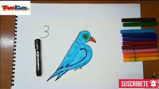 تعليم الرسم بالارقام للاطفال 1-5 numbers drawing for kids