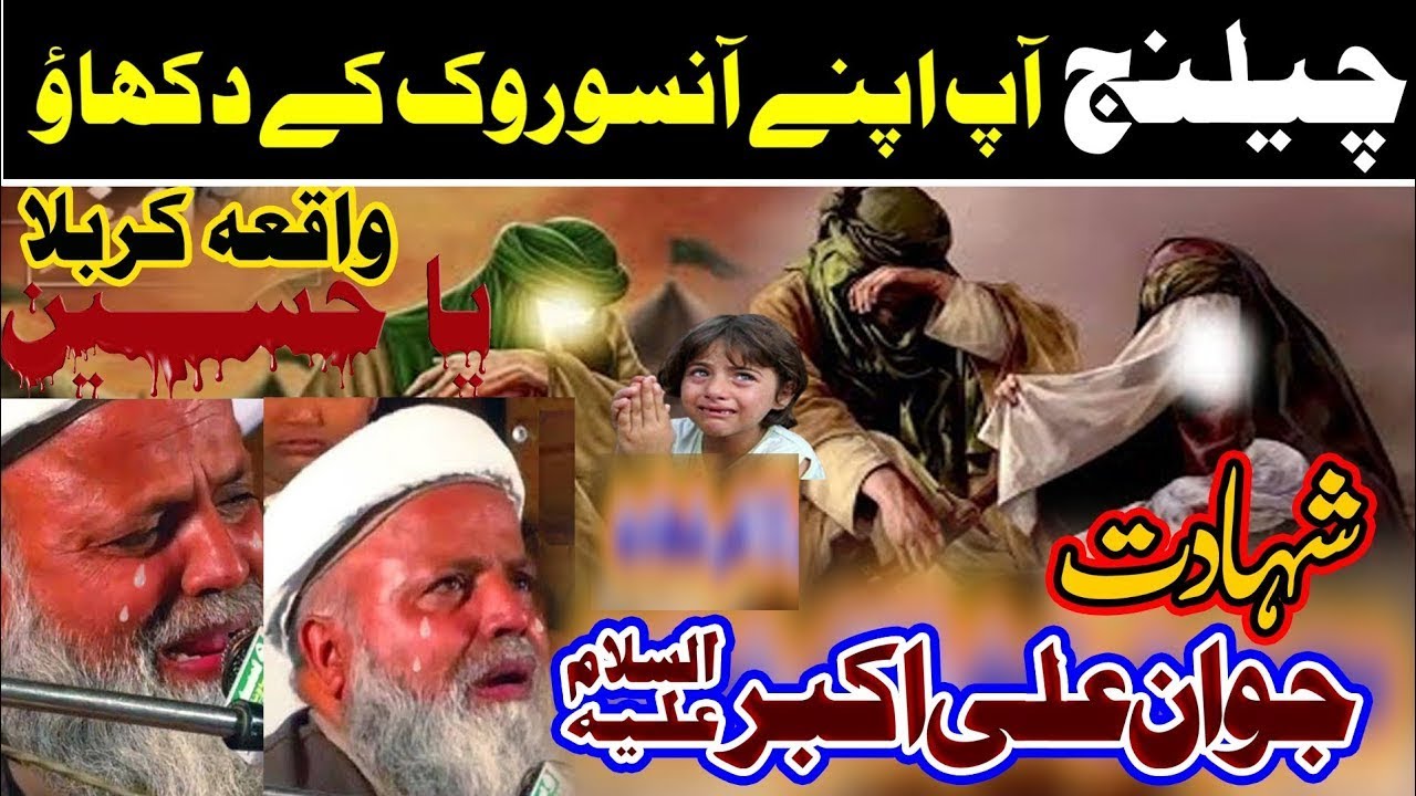 Waqia Karbala || Jafar Hussain Qureshi || Shahadat Ali Akbar || Ali 4k Video