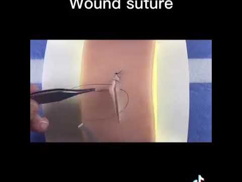 تعليم الخياطه المستمره خياطه الجروح تمريض عمليات 