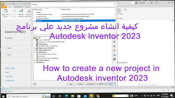 Creating a new project in Autodesk inventor 2023