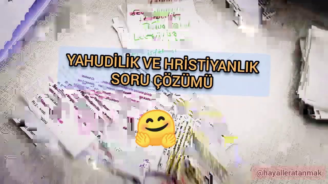 30 SORUDA YAHUDİLİK VE HRİSTİYANLIK TEKRARI YAPALIM✝️✡️😎💪/ Dkab- İhl
