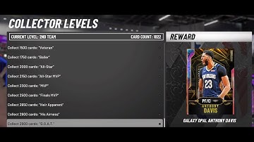 Cheapest Way to Increase your Collector Level in NBA 2K20 MyTeam! Galaxy Opal Anthony Davis Grind!