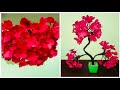 flower making/paper flower tree /flower tree craft/flower making with paper