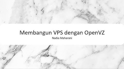 Membangun VPS dengan OpenVZ