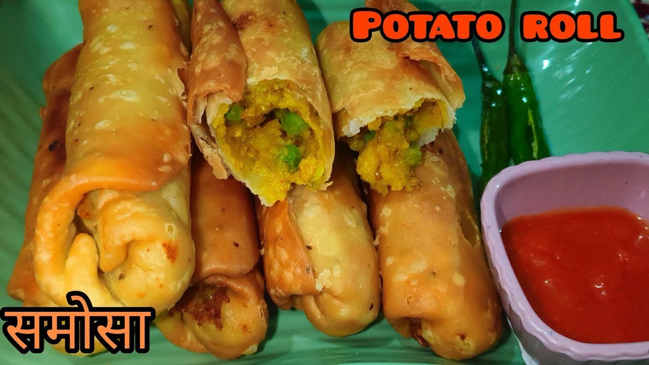Potato roll samosa crispy and tasty  /आलू रोल समोसा व्यंजन विधि