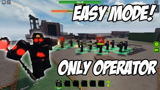 Beating Easy Mode Solo With Only Operator Triumph - Roblox Tower Defense X Gameplay