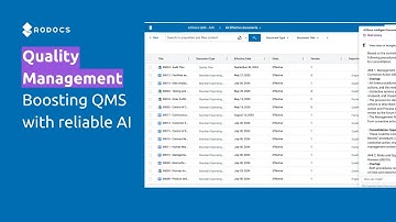 QMS: Boosting quality processes with reliable AI