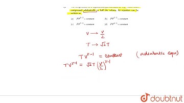 The temperature of a hypothetical gas increases to `sqrt(2)` times when compressed adiabatically