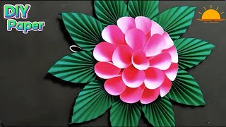 Teach you how to make a simple and beautiful large pink flower hanging decoration. Look carefully!