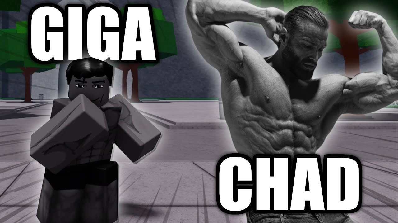 Giga-Chad throwing @_haleycole #gigachad #roblox #strong #meme