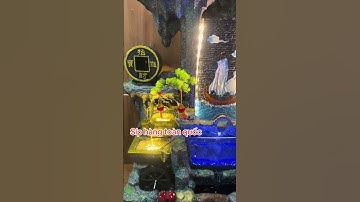 Thác nước hòn non bộ tiểu cảnh đẹp#thacnuocphongthuy #decophongkhach #xuhuongyoutube