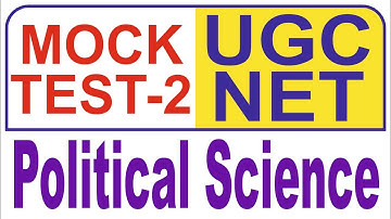 Political Science :  NTA UGC NET / JRF Exam Syllabus - Most Important Questions  - Part / 2