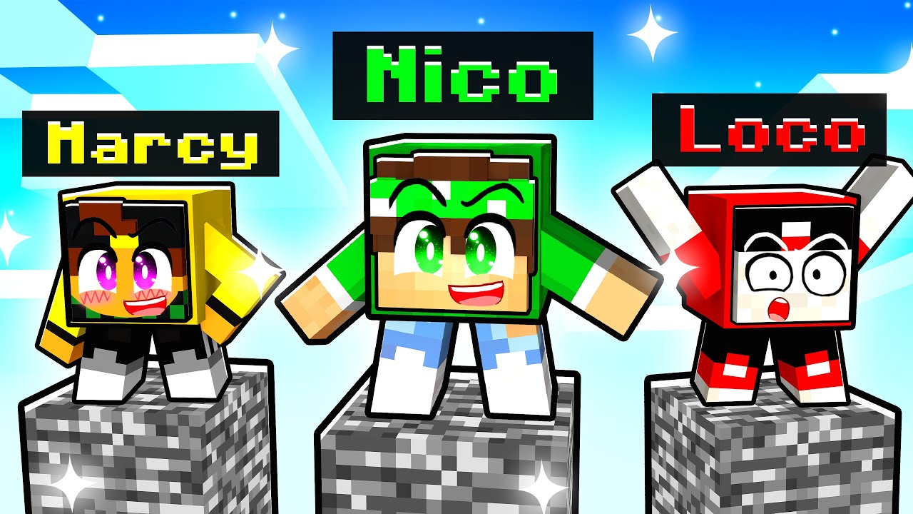 SOPRAVVIVI come BLOCCHI su UN PILASTRO DI BEDROCK su MINECRAFT!