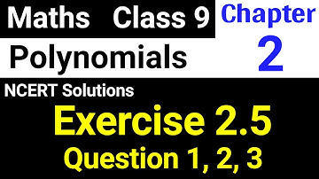Maths Class 9 Chapter 2 Polynomials Exercise 2.5 Question 1, 2, 3 | NCERT Solutions | JP Sir