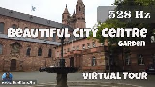 Beautiful city centre virtual tour | Worms am Rhein | Soft relaxation music ambient, 528 Hz screenshot 1
