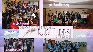 Texas Tech Lambda Delta Psi Spring 2016 Rush: Dream No Little Dreams
