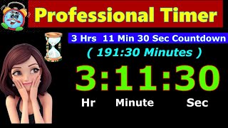 Timer Countdown 19130 Minutes [Reverse Time] 3 Hr 11 Minutes 30 Sec  Digital Clock  Whatsapp Status