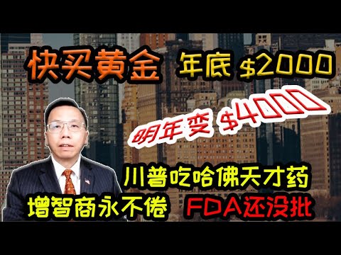 入手黄金年底$2000明年$4000, 川普又吃哈佛天才药FDA还没批准 Gold will rise to $4,000 next year. Trump takes smart SF180.