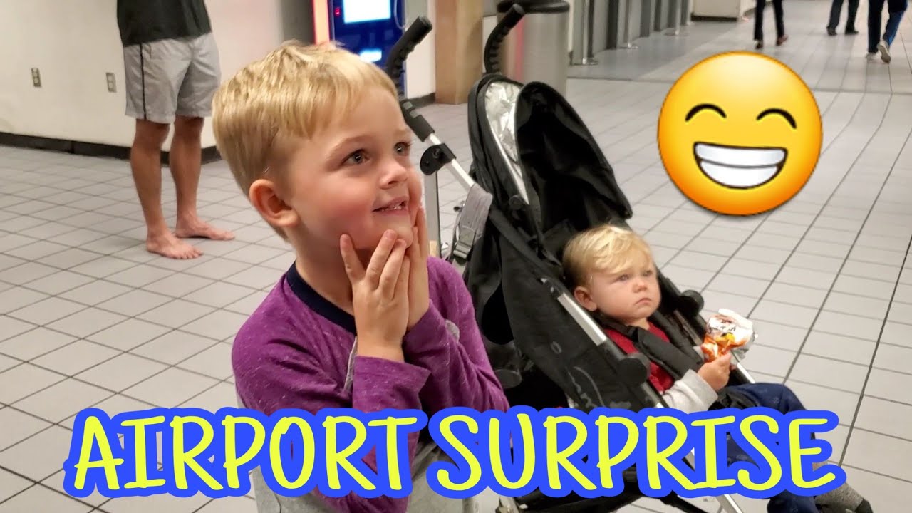HUGE AIRPORT SURPRISE - DADDY COMES HOME