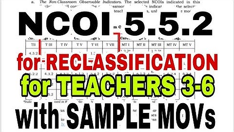NCOI 5.5.2 for Teachers 3-6 