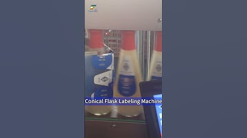 Conical Flask Labeling Machine|Label Applicator #video #machines #factory#us