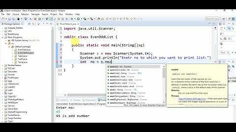 print list of even and odd number in java