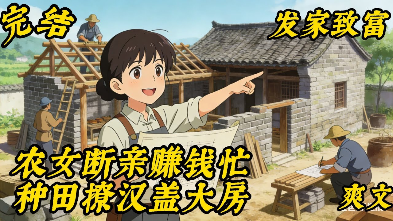 已完结《农女断亲赚钱忙，种田撩汉盖大房》穿越+种田+发家致富+金手指+爽文 姜瑶一觉醒来，成了古代农家长女，愚孝的爹，软弱的娘，年幼的弟弟妹妹和破碎的她。那又怎样，即使是地狱开局，她也能走上巅峰……