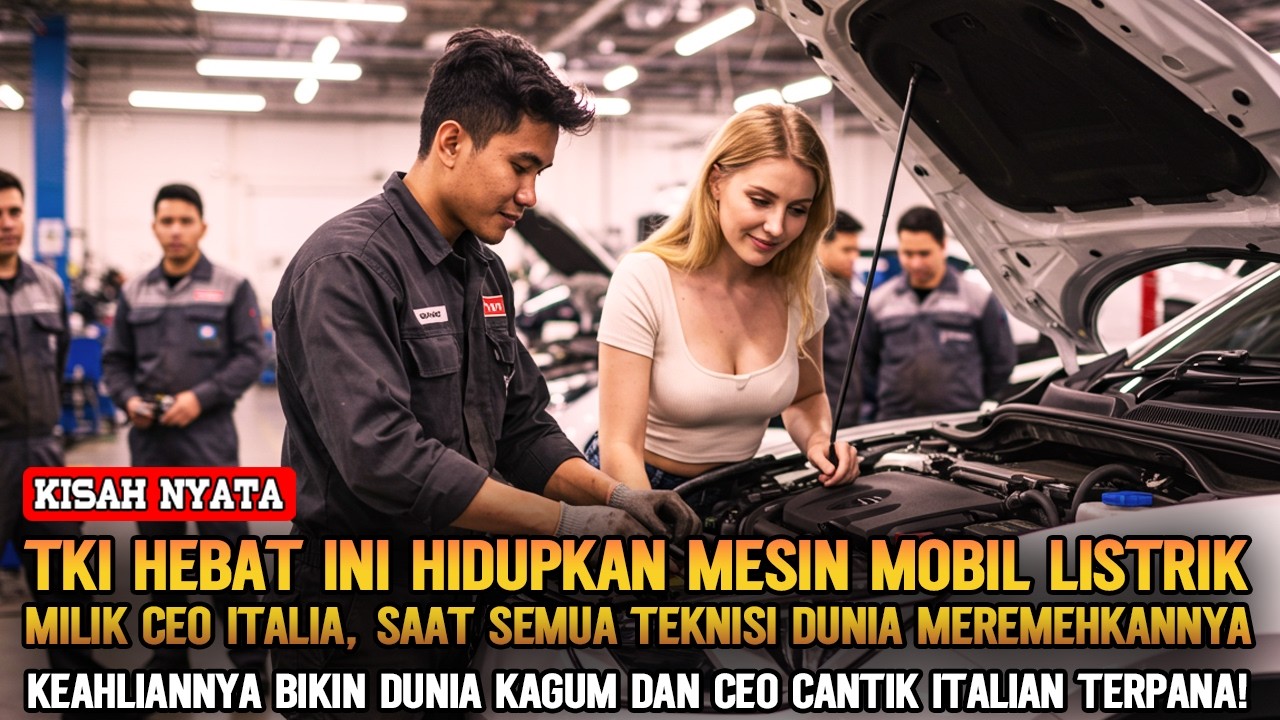 DIREMEHKAN ❗ TKI HEBOHKAN DUNIA USAI HIDUPKAN MESIN MOBIL LISTRIK MILIK CEO BULE CANTIK ASAL ITALI