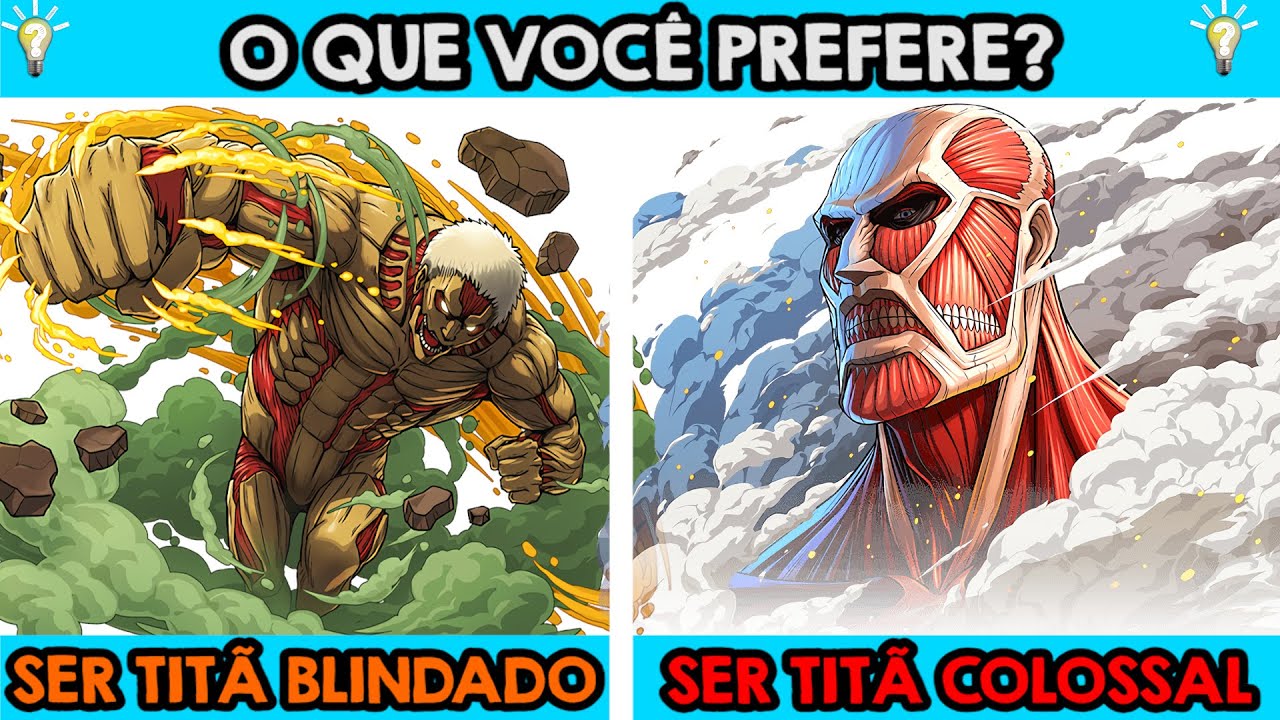 QUIZ: No mundo de Attack on Titan, você seria um titã ou membro do