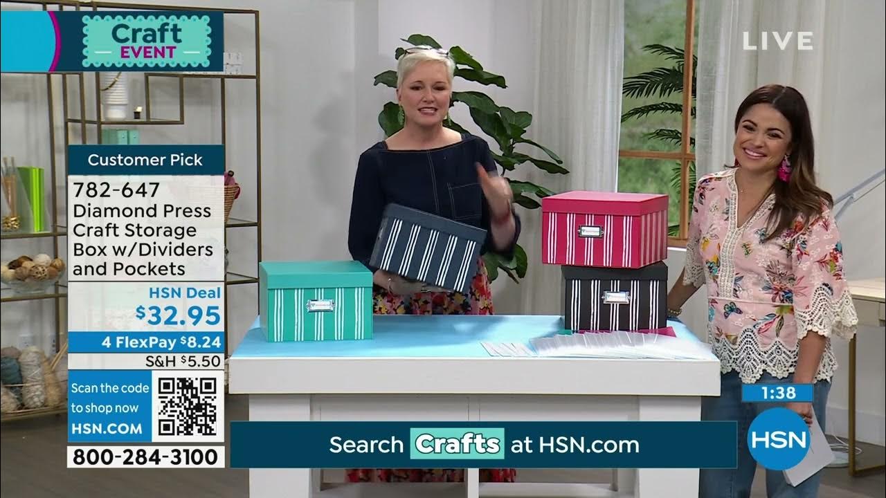 Diamond Press Craft Storage Box with Dividers and Pockets YouTube