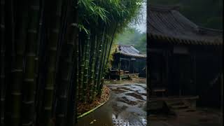 Enjoy nature in the rain #rainyday #hut #nature #bamboo