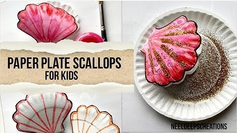 Paper Plate  Scallops / Sea Shell craft