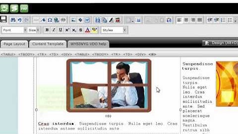 Editing and Formatting text in RVSiteBuilder
