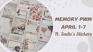Memory Plan with me April 17 ft. Sadie’s Stickers “Possibilities”