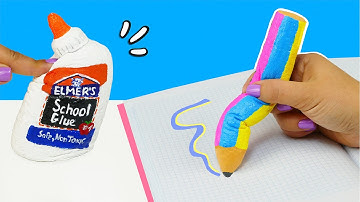 Squishy School Supplies DIY Glue Elmer