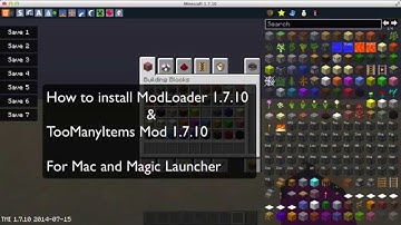 Minecraft:How to install TMI mod & ModLoader 1.7.10 (mac)