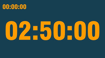 2 hour 50 minute timer (with end alarm, time elapsed and progress bar)
