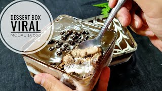 RESEP DESSERT BOX COKLAT VIRAL | TAKARAN SENDOK | IDE JUALAN