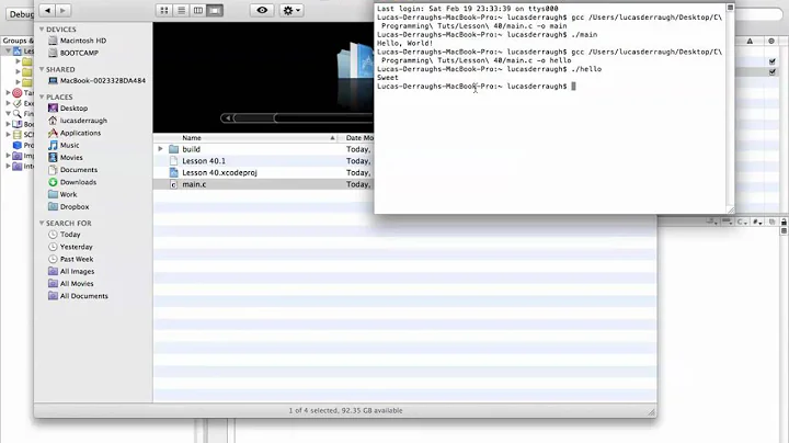 C Programming on the Mac L40 - Running C Programs in Terminal