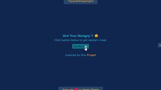 Meal Generator - HTML, CSS, JS