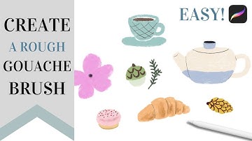 How to Make a Gouache Brush in Procreate (dry and thick texture) | Acrylic Painting on iPad